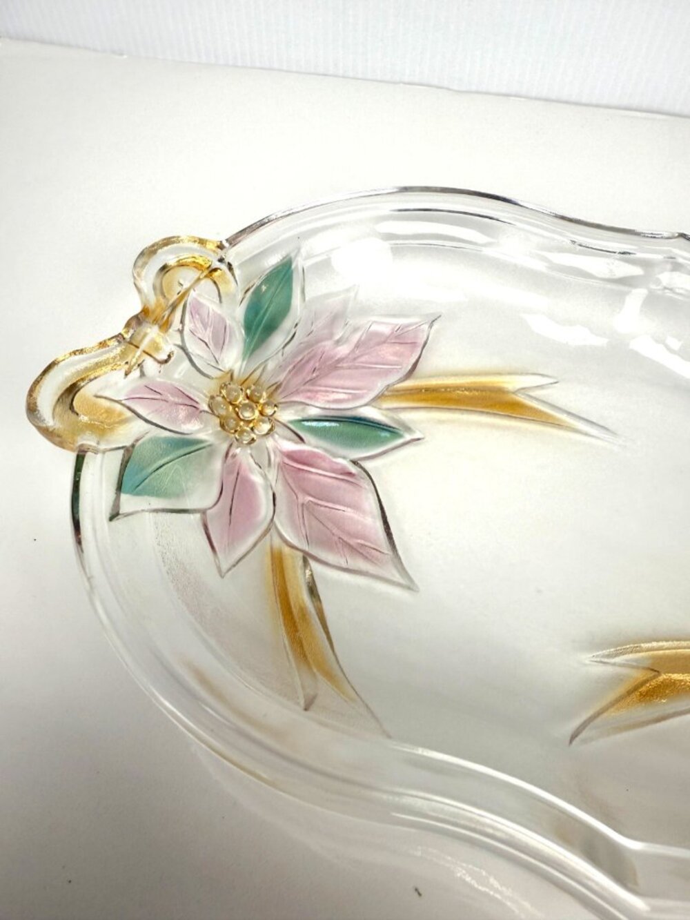 VTG MIKASA Cocktail Summer Vibes Pastelβ Hand-Painted Glass Serving Platter - Picture 6 of 12